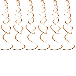 Спираль пластиковая 70см 6шт, оранжевый